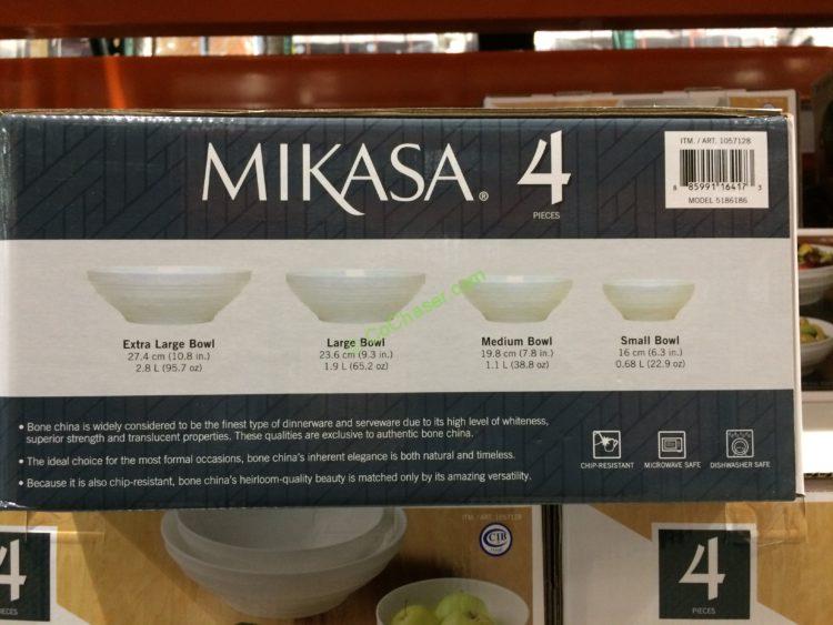 Mikasa “Swirl” 4PC Bowl Set Bone China CostcoChaser