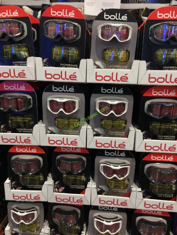 Bolle Ski & Snowboard Goggles Interchangeable Yellow Storm Lens & Storage Bag 
