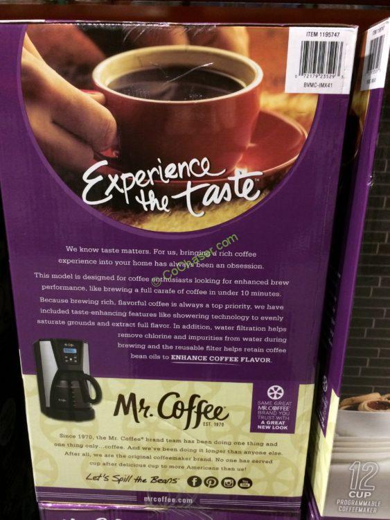 Mr. Coffee 12Cup Programmable Coffee Maker, Model BVMCIMX41
