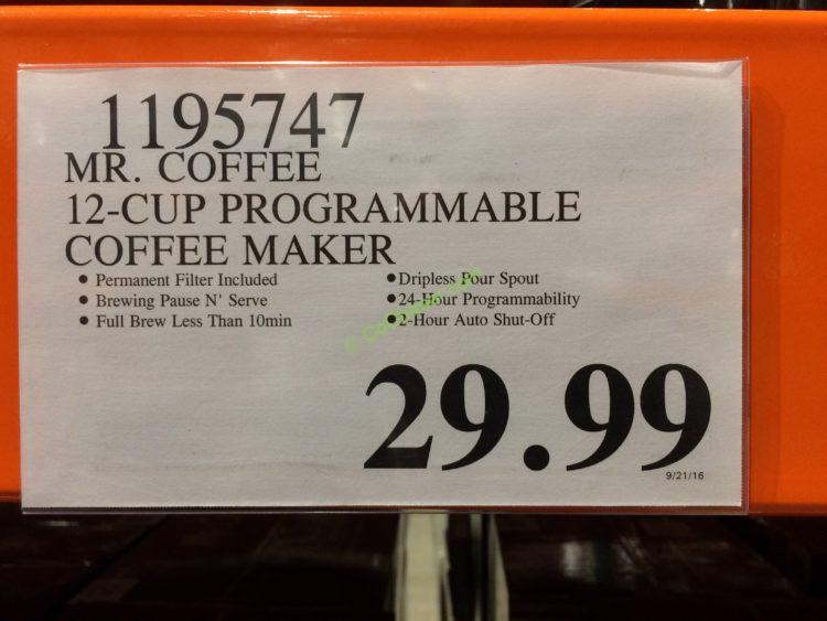 Costco1195747MrCoffee12CupProgrammableCoffeeMakertag CostcoChaser