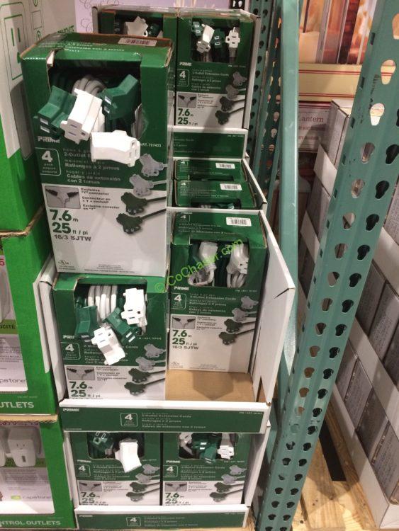 Costco707433Prime25FTExtensionCords4Packall CostcoChaser