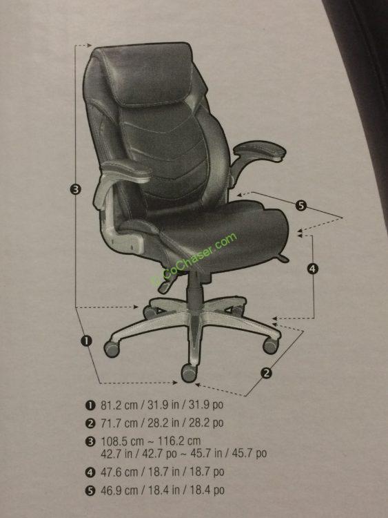 Costco-733288-True-Innovations-Active-Lumbar-Chair-size