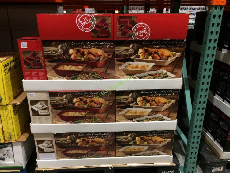 3PC Beaded Bakeware Set CostcoChaser