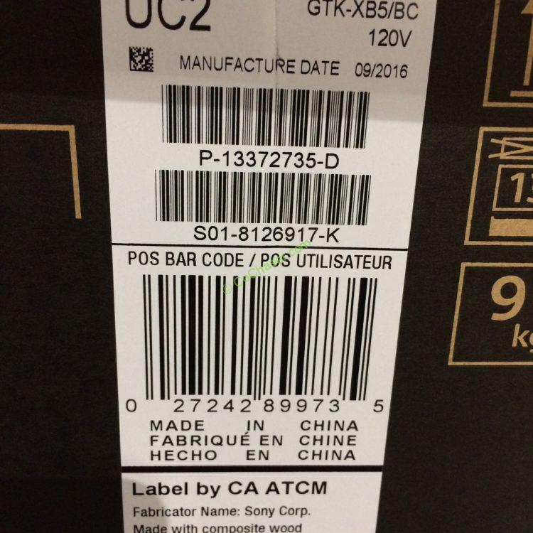 Costco-1001555- Sony-GTK-XB5-Bluetooth-Party-Speake-bar