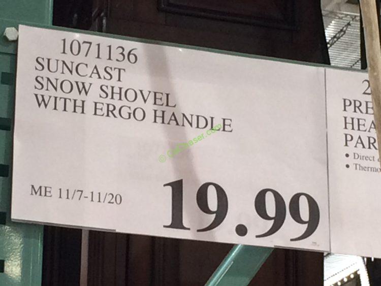 Suncast Snow Shovel with Ergo Handle CostcoChaser