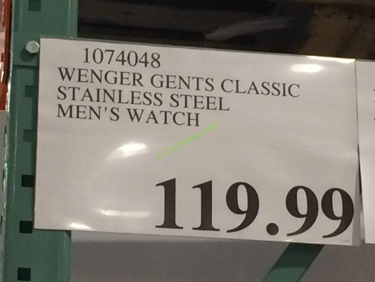 Costco-1074048-Wenger-Gents-Classic-Stainless-Steel-Mens-Watch-tag