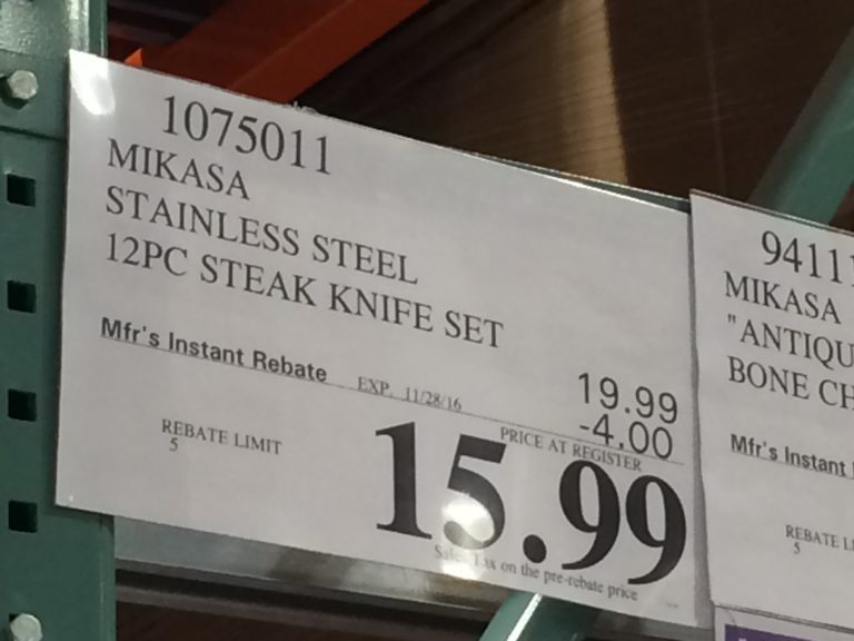 Costco1075011MikasaStainlessSteel12PSteakKnifeSettag