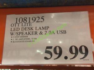Costco-1081925-OTT-Lite-Led-Desk-lamp-with-Speaker-tag