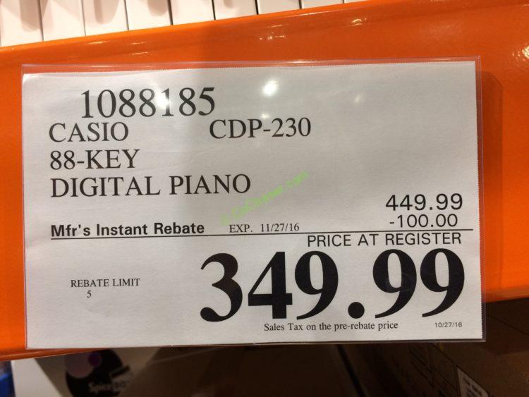 Casio CDP230CSCB 88 Key Keyboard Bundle CostcoChaser