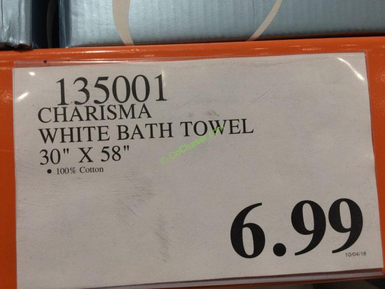Charisma White Bath Towel 30” X 58” CostcoChaser