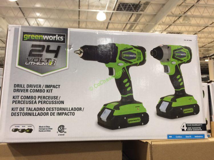 Costco-709992- Greenworks-24V-Drill-Driver-Impact-Driver-Combo