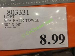 Costco-803331-Loft-SPA-Bath-Towel-30-58-tag