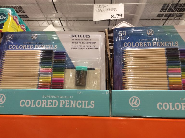 U BRANDS Colored Pencils 50PC with Sharpener & Pouch CostcoChaser