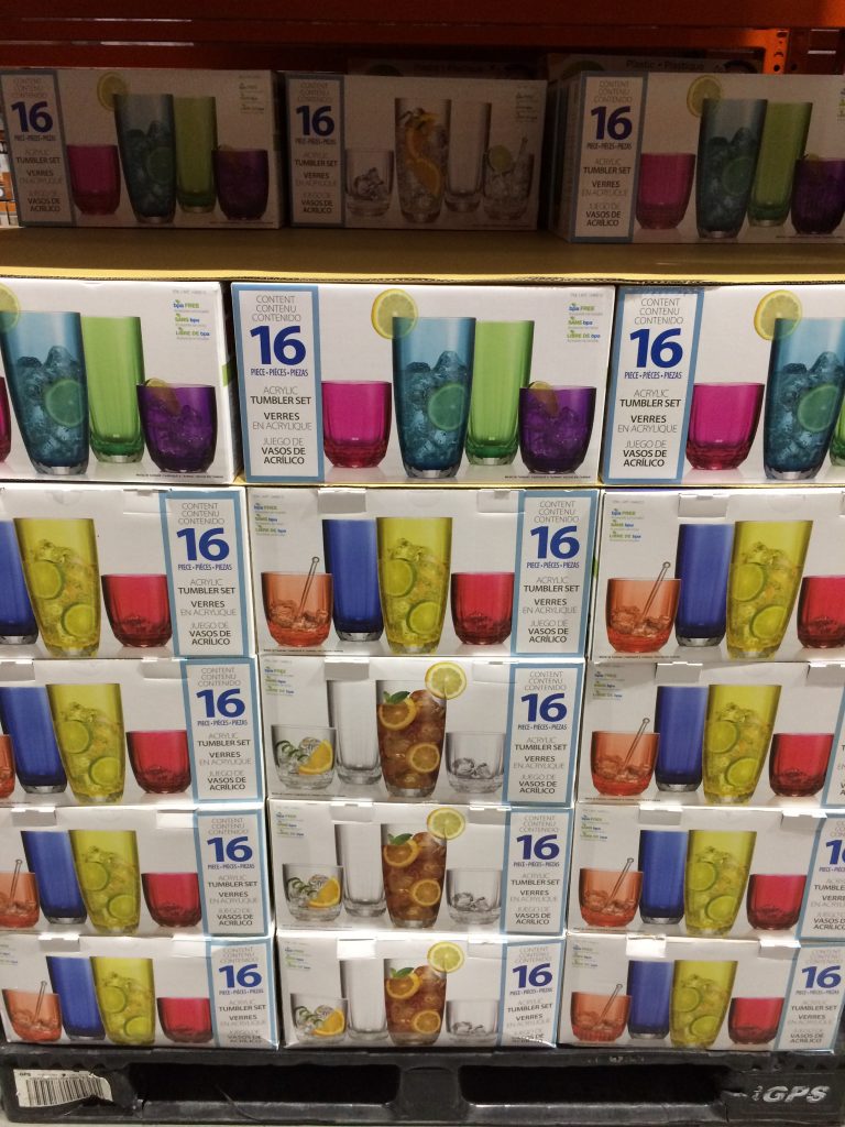 Fluted Acrylic 16PC Drinkware Set CostcoChaser