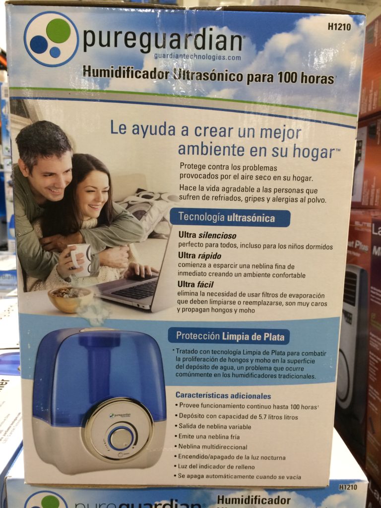 Costco1043785PureGuardianCoolMistHumidifierback CostcoChaser