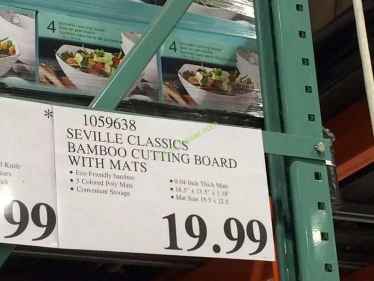 Costco1059638SevilleClassicsBambooCuttingBoardwithMatstag