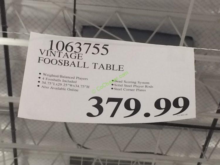 Costco1063755VintageFoosballTabletag CostcoChaser