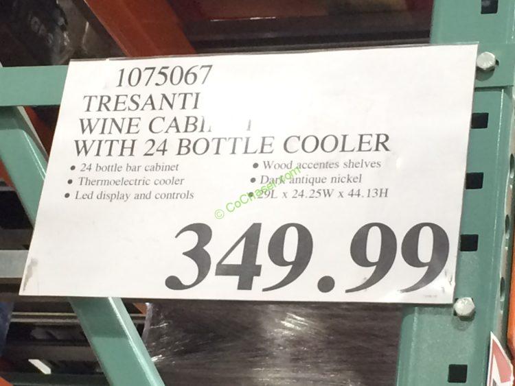 Costco 1075067 Tresanti Wine Cabinet With 24 Bottle Cooler Tag