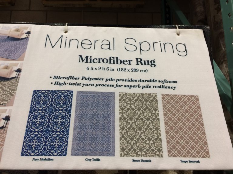 Mineral Springs Microfiber Area Rug 6’ X 9’6” CostcoChaser