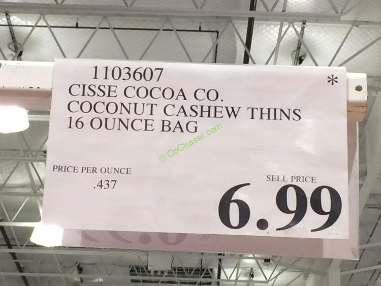 Costco-1103607-CISSE-COCOA-CO-Coconut-Cashew-Thins-tag