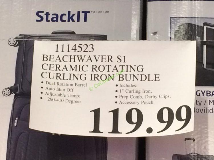 Costco1114523BeachwaverS1CeramicRotatingCurlingIronBundletag
