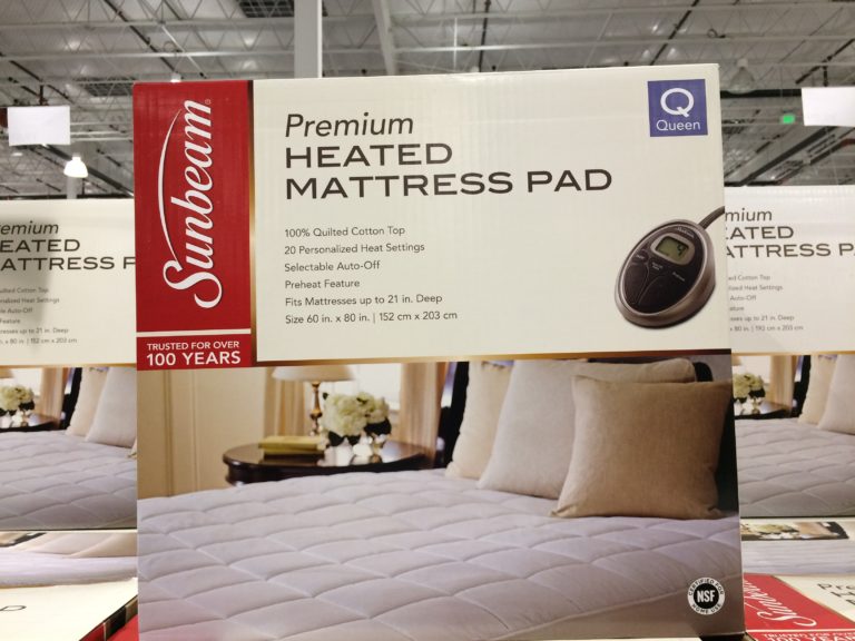 Sunbeam Premium Quilted Heated Mattress Pad, Queen or King CostcoChaser
