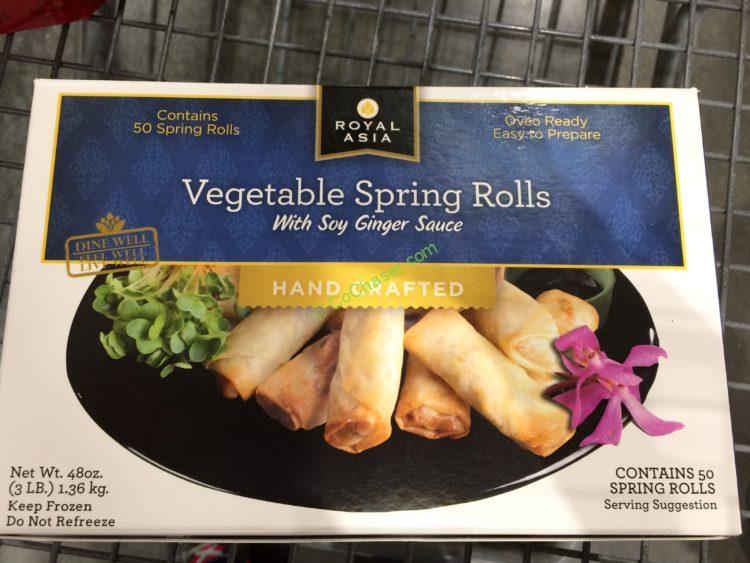 Royal Asia Vegetable Spring Rolls 50 Count Box