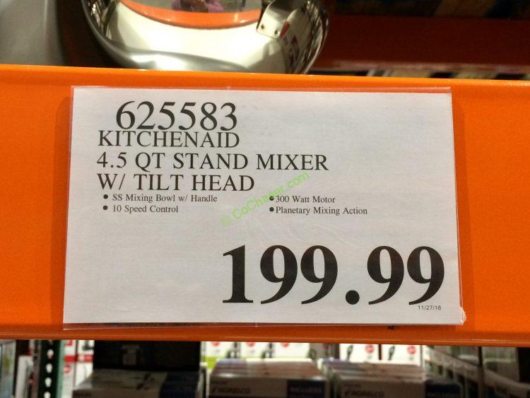 Costco625583KitchenAid4.5QTStandMixerwithTiltHeadtag CostcoChaser