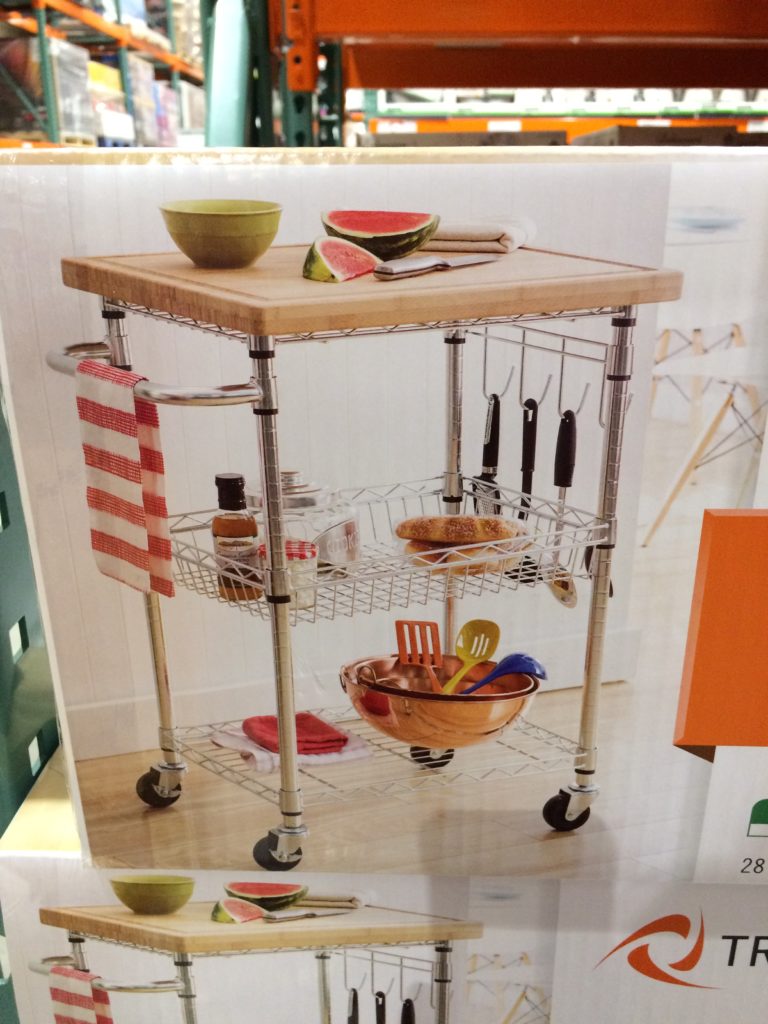 Costco723142TrinityKitchenCartwithBambooCuttingBoardpart