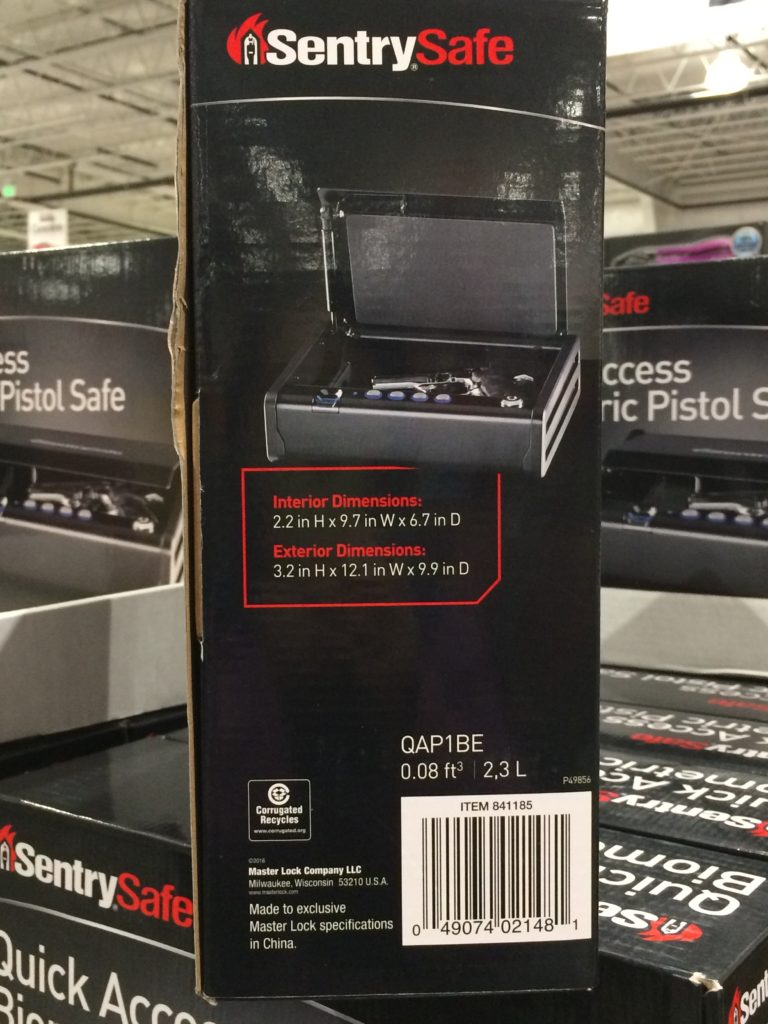 Costco841165SentrySafeQuickAccessBiometricSafeside CostcoChaser