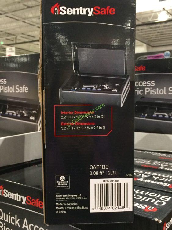 Costco841165SentrySafeQuickAccessBiometricSafeside CostcoChaser