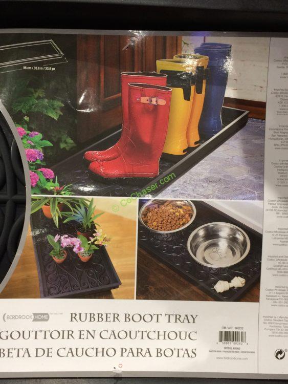 BirdRock Home Rubber Boot Tray All Weather Use Rinses Clean with Water