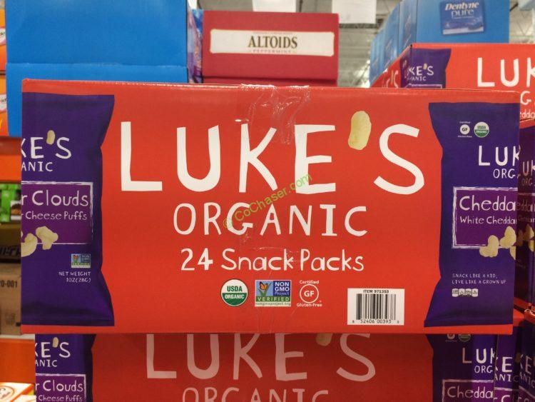 Luke’s Organic Cheddar Clouds 24 Count Box