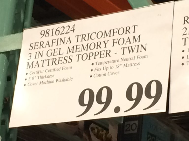 Novaform Serafina 3” Gel Memory Foam Mattress Topper, Twin