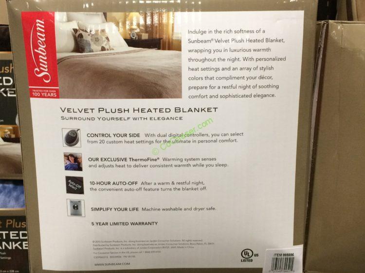 Sunbeam Heated Blanket, Queen or King CostcoChaser