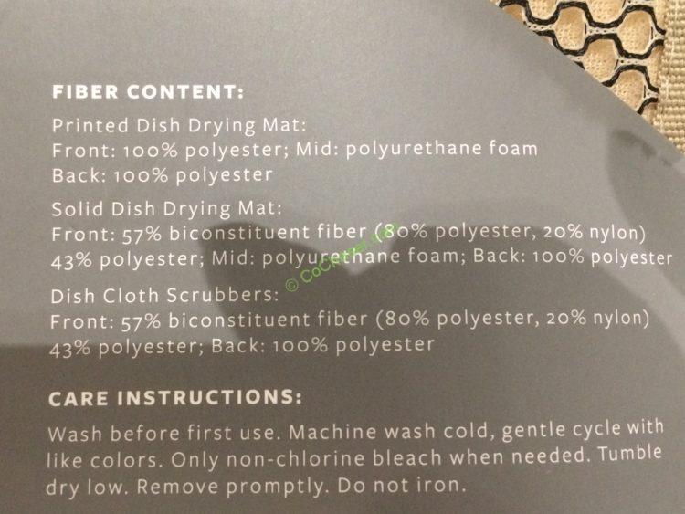 Costco1062682MicromaxMicrofiberDishDryingMats ClothScrubbers