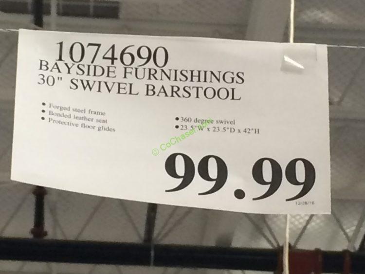 Costco1074690BaysideFurnishings30SwivelBarstooltag CostcoChaser