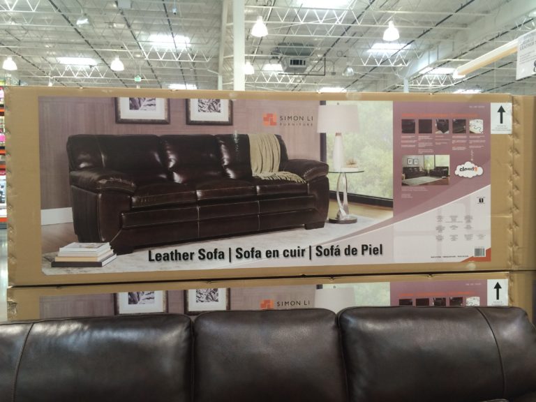 Costco1074701SimonLiLeatherSofabox CostcoChaser