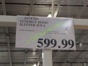 Costco-1074703-Synergy-Home –Sleeper-Sofa-tag