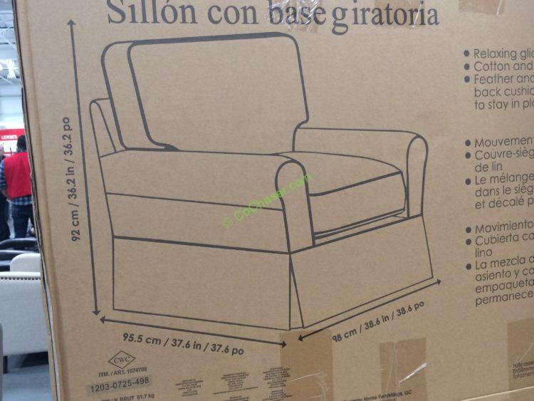 Costco-1074708- Synergy-Home-Fabric-Swivel-Glider-size