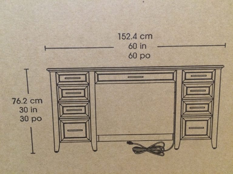 Costco1074717BaysideFurnishingsExecutiveWritingDeskDouble