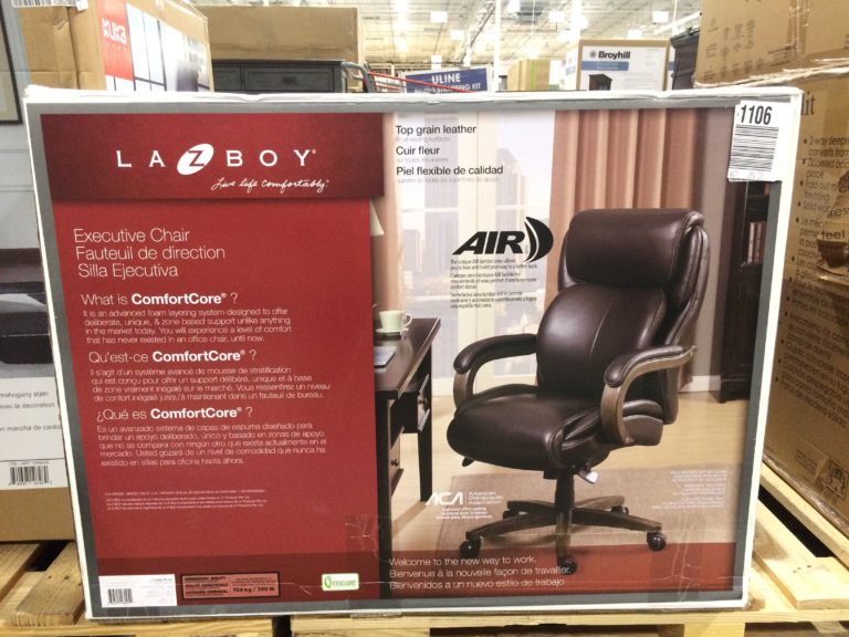 Costco1074745LAZBoyExecutiveOfficeChairTopGrainLeatherbox CostcoChaser