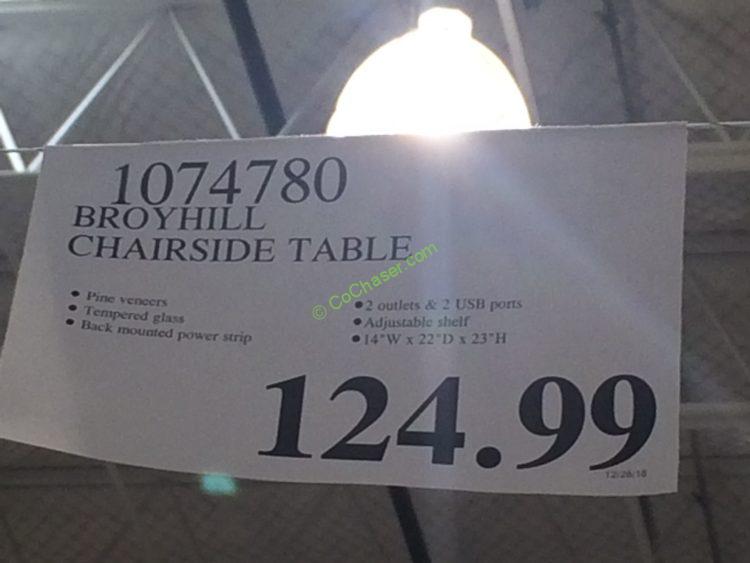 Costco1074780BroyhillChairsideTabletag CostcoChaser