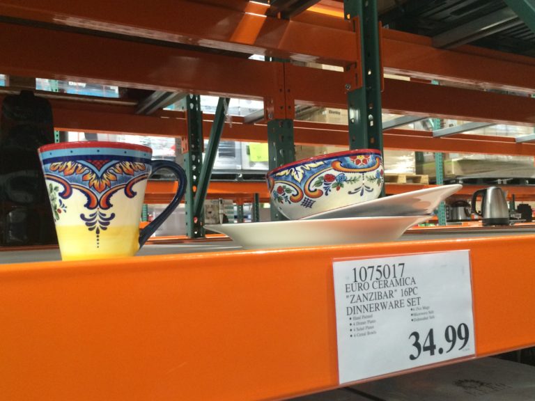 EURO Ceramica “ZANZIBAR” 16PC Dinnerware Set CostcoChaser