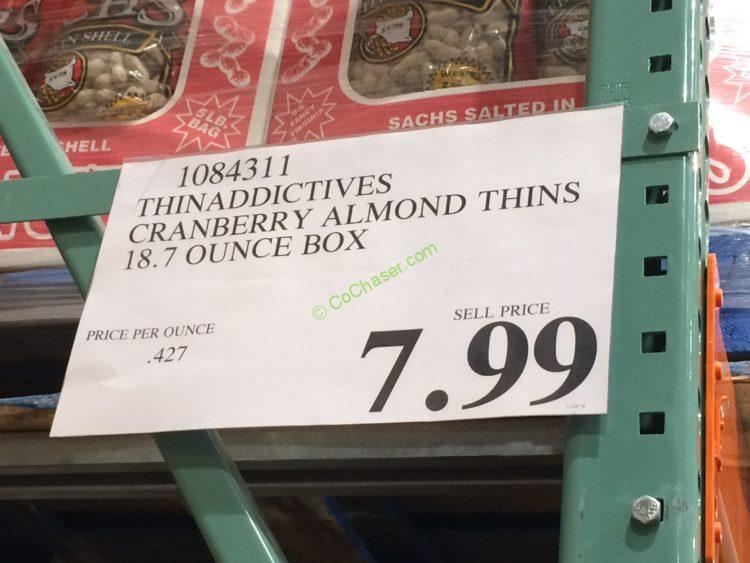 Thinaddictives Cranberry Almond Thins 18.7 Ounce Box CostcoChaser