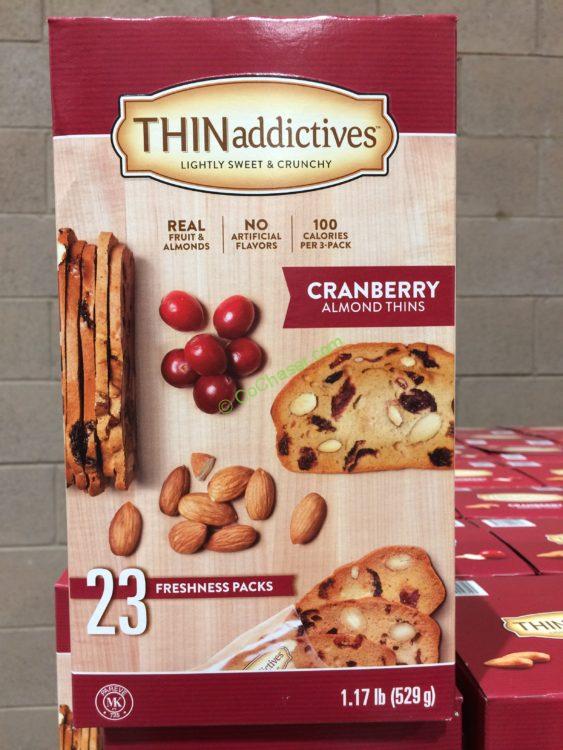 Thinaddictives Cranberry Almond Thins 18.7 Ounce Box