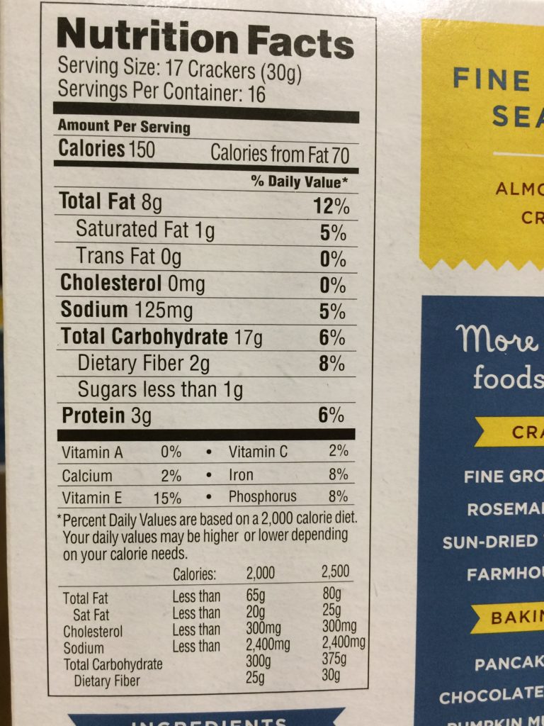 Costco1094699SimpleMillsAlmondFlourCrackerschart CostcoChaser