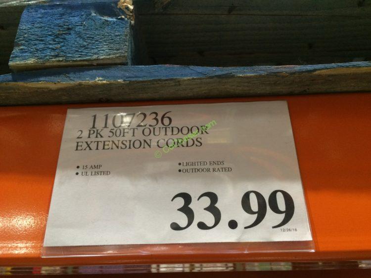Anderson Industries 50FT Outdoor Extension Cords 2 PK, Model74050PK2V2