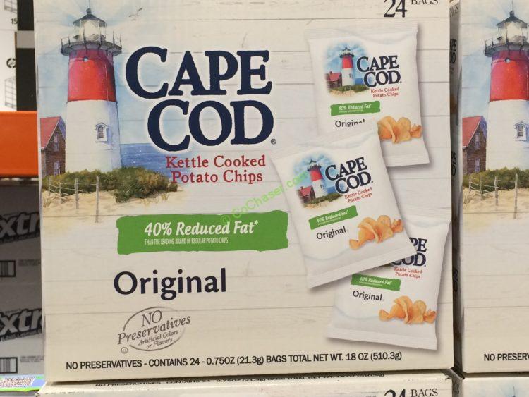 Cape COD Reduced Fat Kettle Cooked Chips 24 Count Bags