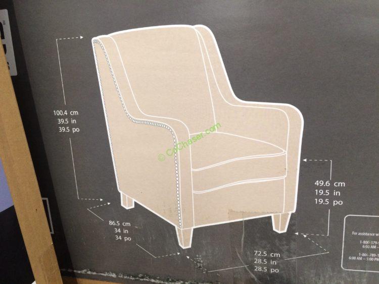 Costco-472747-True-Innovations-Fabric-Accent-Chair-size